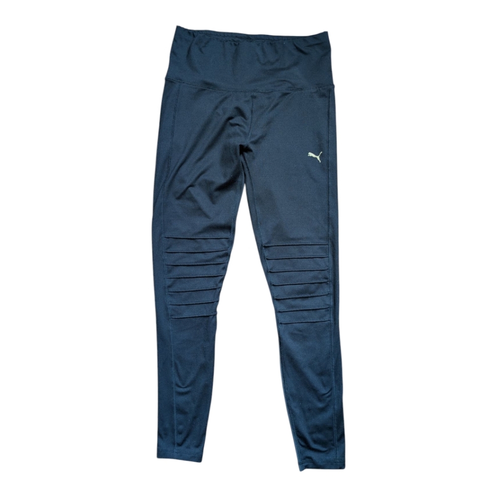 Puma Black Moto Sheer Calf Detail Leggings Women's Medium